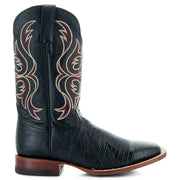 Soto Boots Men's Lizard Print Square Toe Cowboy Boots H8002 Black