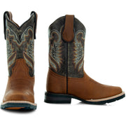 Kids Miel Square Toe Cowboy Boots by Soto Boots K4003 