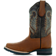 Kids Miel Square Toe Cowboy Boots by Soto Boots K4003 