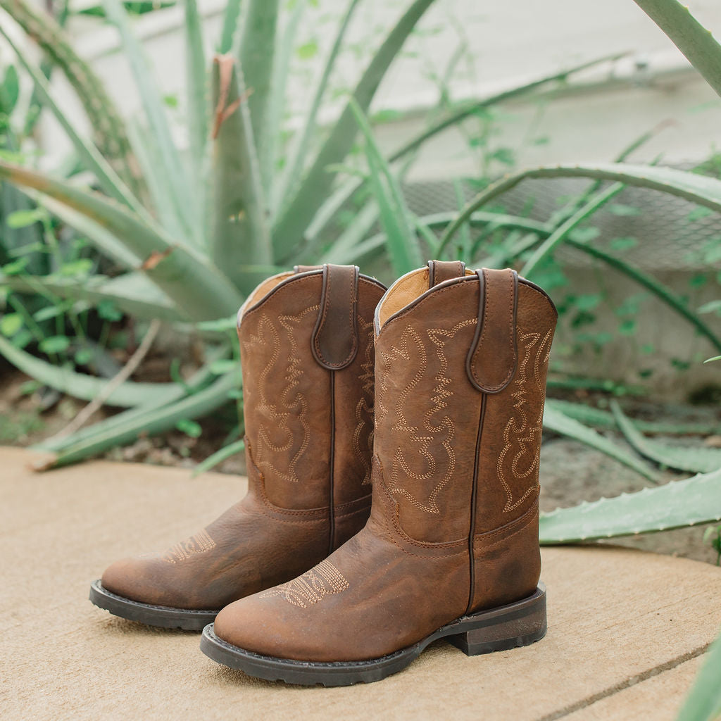 Soto Boots K4004 Buckaroo Kids Cowboy Boots Camel Soto Boots