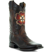 Soto Boots Embroidered Floral Pedal Cowgirl Boots M4005