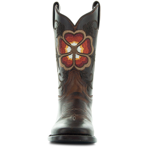 Soto Boots Embroidered Floral Pedal Cowgirl Boots M4005