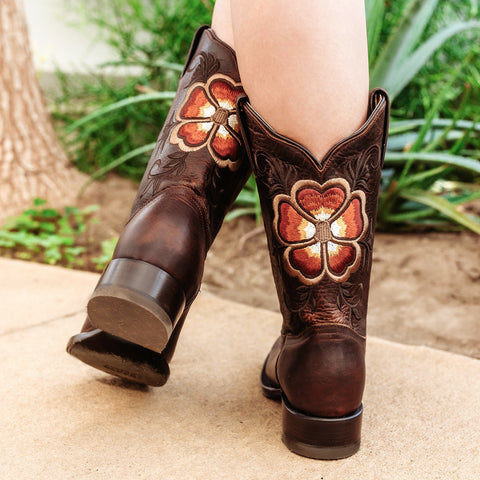 Soto Boots Embroidered Floral Pedal Cowgirl Boots M4005 - Soto Boots