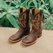 Soto Boots Women's Leather Square Toe Cowboy Boots M4008 - Soto Boots