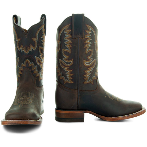 Soto Boots Women's Leather Square Toe Cowboy Boots M4008 - Soto Boots