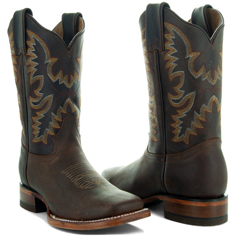 Soto Boots Women's Leather Square Toe Cowboy Boots M4008 - Soto Boots