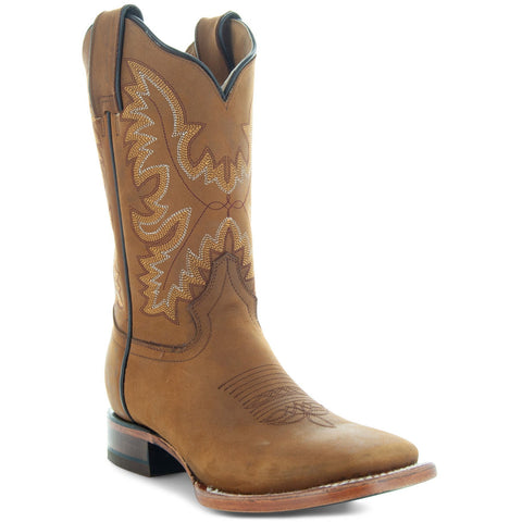 Soto Boots Women's Leather Square Toe Cowboy Boots M4008 - Soto Boots