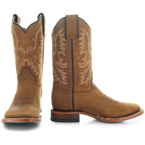 Soto Boots Women's Leather Square Toe Cowboy Boots M4008 - Soto Boots