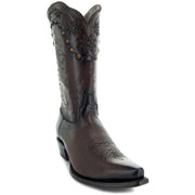 Soto Boots Womens Brown Zippered Burnished Cowgirl Botos M50050