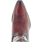 Soto Boots Womens Cognac Zippered Burnished Cowgirl Botos M50050
