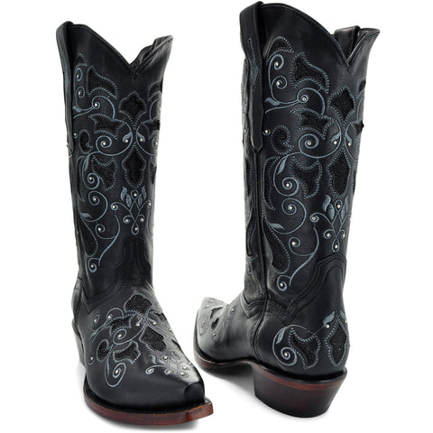 Soto Boots Womens Studded and Inlay Cowgirl Boots M50051
