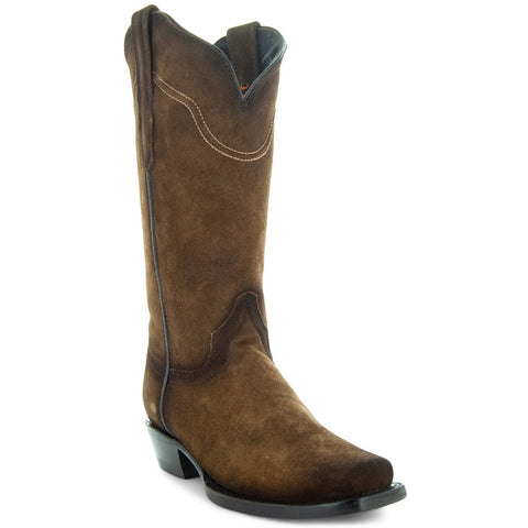 Soto Boots Women's Suede Burnished Cowboy Boots M50057 - Soto Boots