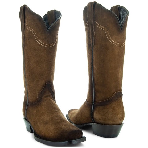 Soto Boots Women's Suede Burnished Cowboy Boots M50057 | Soto Boots