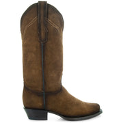 Soto Boots Women's Suede Burnished Cowboy Boots M50057 - Soto Boots