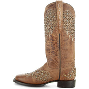Soto Boots Womens Studded Inlay Cowgirl Boots M50058 - Soto Boots