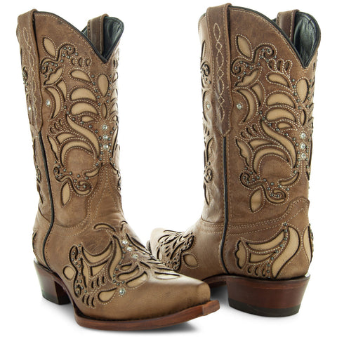 Soto Boots Womens Inlay Cowgirl Boots M50060 - Soto Boots