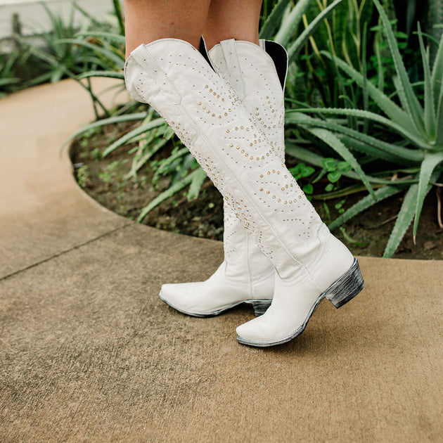 Soto Boots Womens Tall White Cowgirl Boots M50061 | Soto Boots