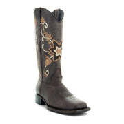 Soto Boots Womens Flower Embroidery Square Toe Boots M50062 