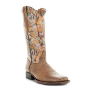 Soto Boots Womens Flower Print Square Toe Cowgirl Boots M50067