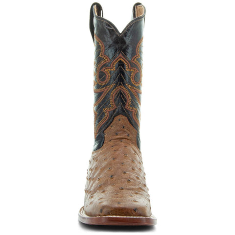 Soto Boots Women's Ostrich Print Cowgirl Boots M8002 Tan