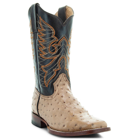 Soto Boots Women's Ostrich Print Cowgirl Boots M8002 Orix - Soto Boots