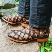 Soto Boots Mens Pirarucu Print Tan Cowboy Boots H50033