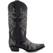 Soto Boots Womens Floral Embroidered Inlay Cowgirl Boots M50049 Brown - Soto Boots