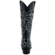 Soto Boots Womens Floral Embroidered Inlay Cowgirl Boots M50049 Black - Soto Boots